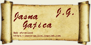 Jasna Gajica vizit kartica